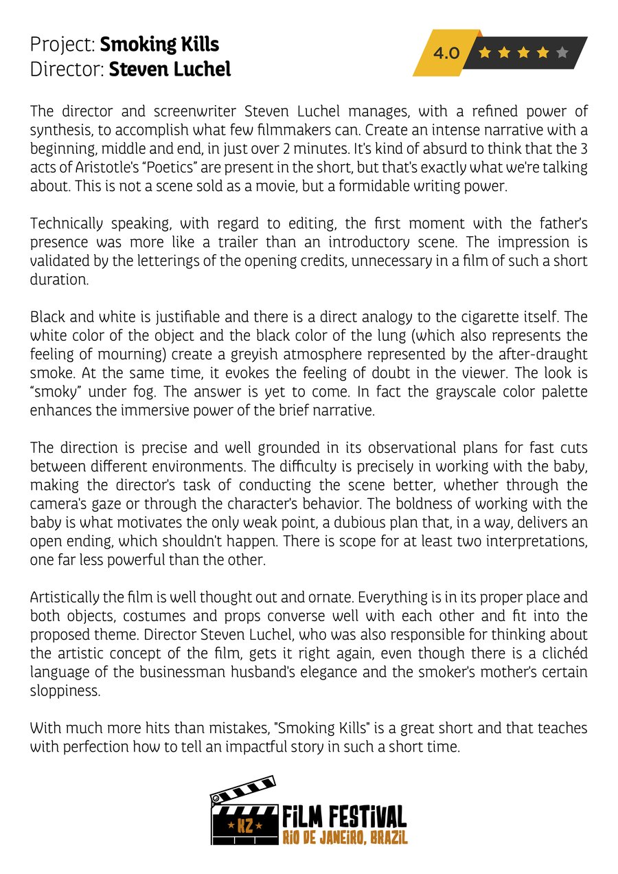 Critique KZ Rio de Janeiro Film Festival